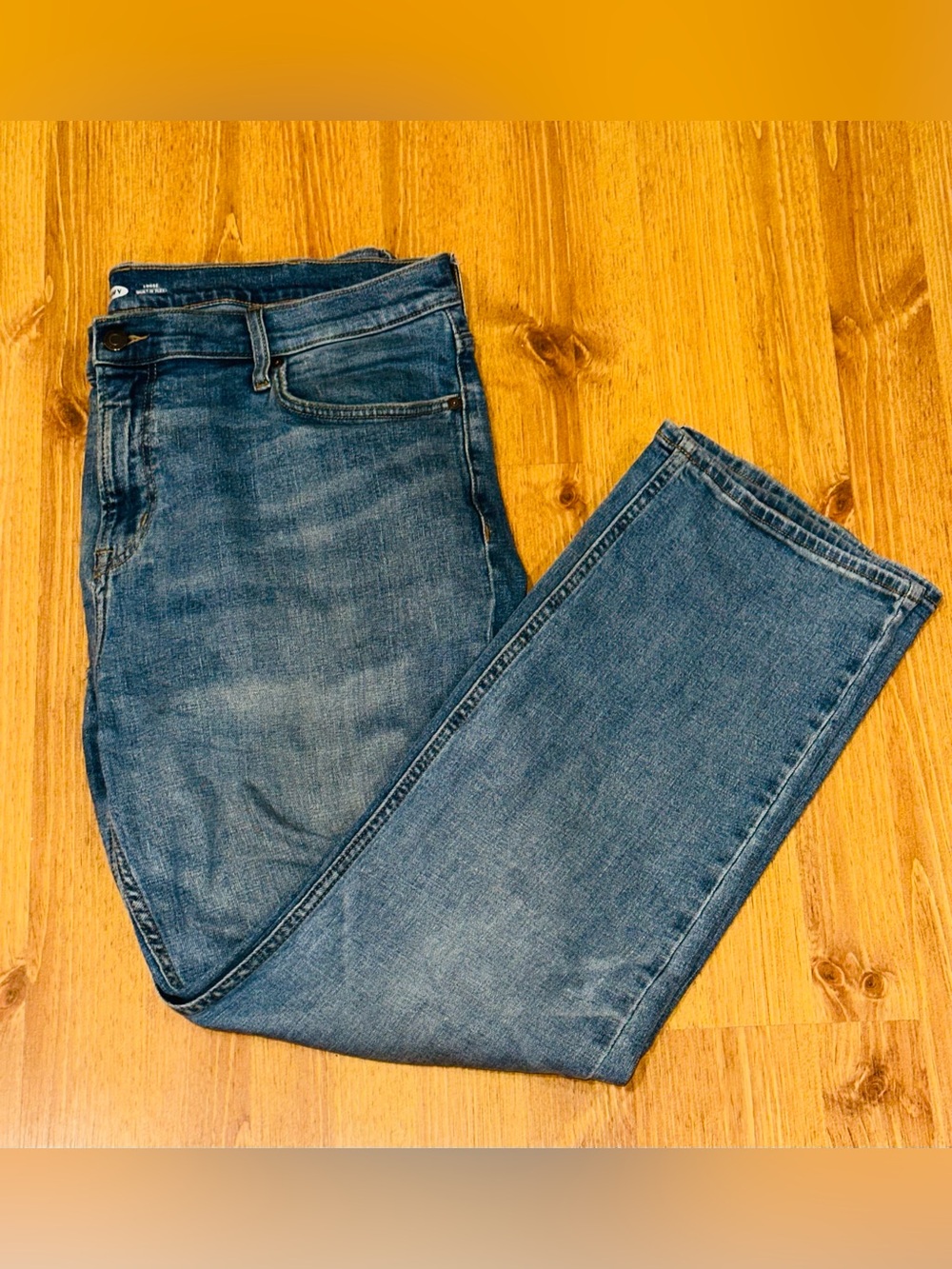 Old Navy Loose Built In Flex Jeans Men's Denim Blue Size 38 X 30